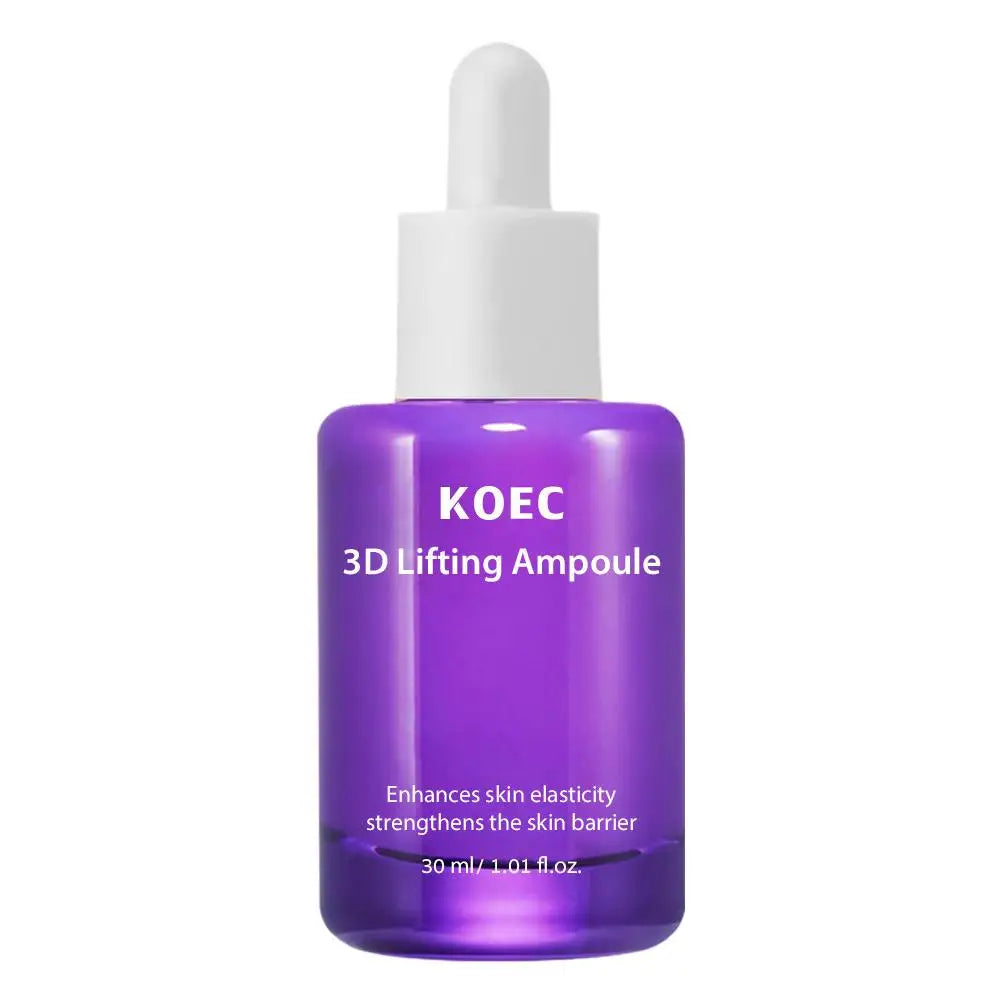 KOEC 3D Lifting Skincare Kit - Face Neck Lifting Cream Ampoule Essence Cream Mist Deep Hydration Firming Anti-Aging For Women
