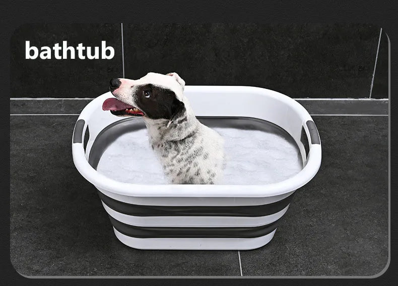 Multi-function folding storage basket large capacity dirty clothes basket cat dog pet bath basin toy home storage sorting box
