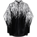 IEFB Summer Embroidery Sequin Velvet Fashionable Temperament Men's Long Sleeve Shirts Lapel Personal Design Oversize Tops 9Y6658