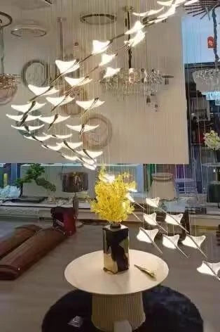 Modern Staircase Branch Chandelier New Luxury Home Hotel Iobby Decoration LED Indoor Lighting Customizable Chandelier