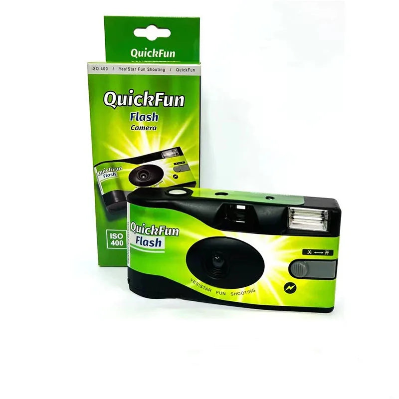 Fujifilm Single Use Disposable Film Camera Fujifilm Quick Snap/Fujifilm Quick Fun/Fujifilm ACE 400 with Flash 27 Photo Exposures