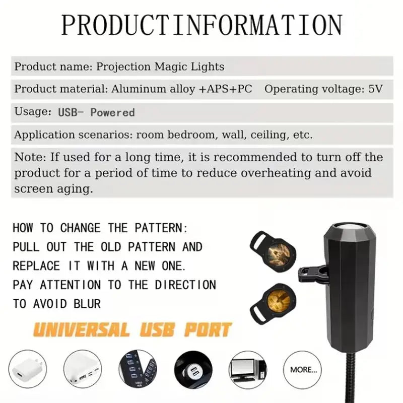 Jesus and Virgin Mary Religious Themed USB Projection Light With 12 Patterns Perfect For Room Ceiling Background Wall Decoration