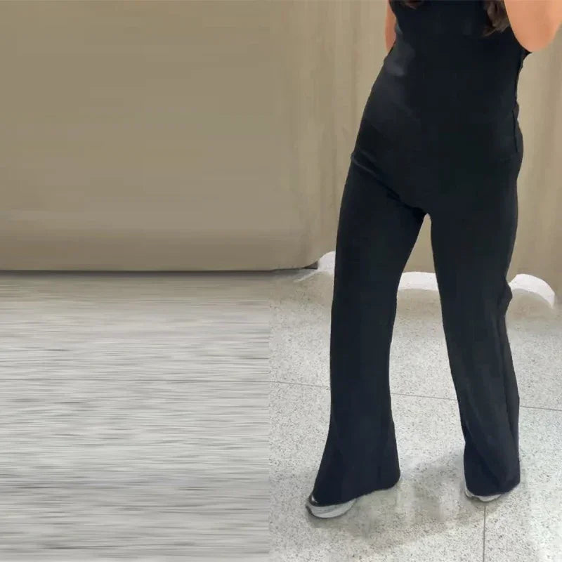 Sexy Solid Top Trousers Set Women Short Sleeve Backless Tops Long Slim Pants Sets Female 2026 Chic Summer Autumn Lady Suits New
