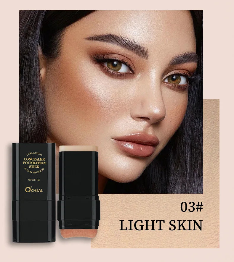 Matte Eraser Foundation Cream Stick Full Coverage Waterproof Oil-control Face Base Velvet Makeup Moist Light Concealer Foundatio
