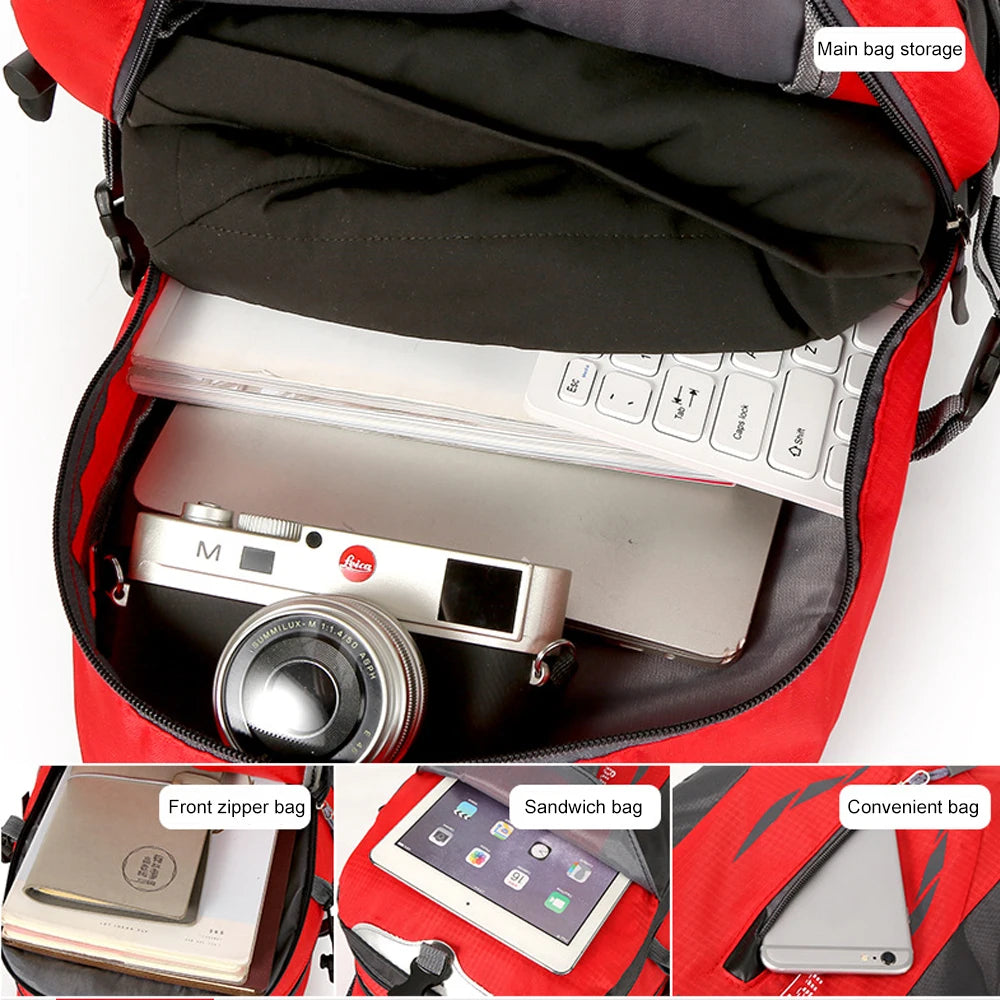 1Pcs Large Capacity 40L Hiking Backpack Lightweight Waterproof Foldable, Outdoor Camping Trekking Travel Bagpack