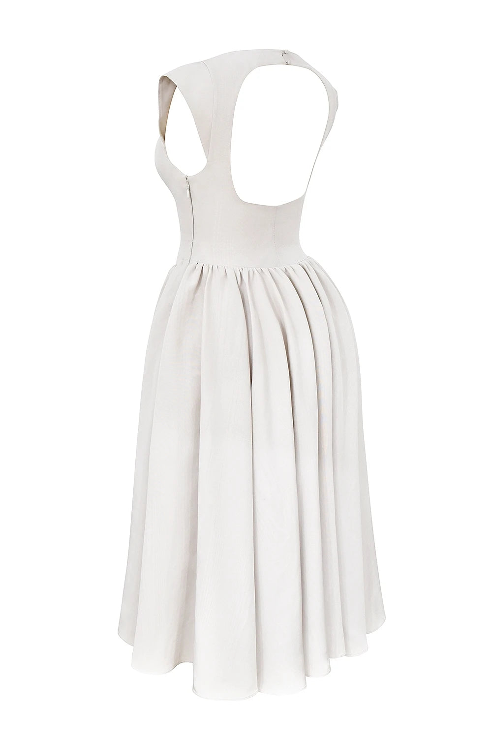 CHNMR French Elegant Solid O-neck Sleeveless Women A-line Long Dress Sexy Ruffle High Street Lady Dresses Casual Female Vestidos