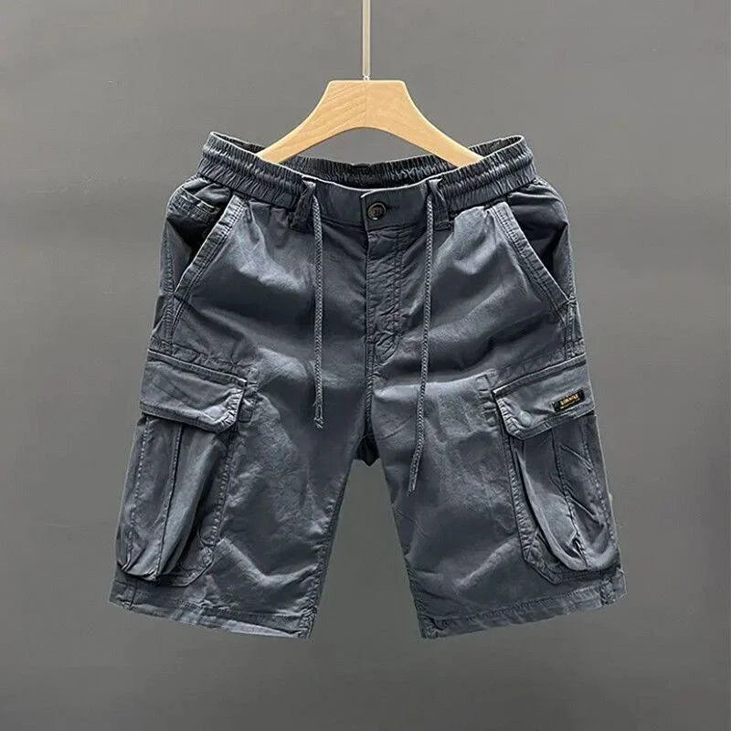 Summer Outdoor Casual Workwear Shorts Men's Multi-Pocket Large Size Loose Retro Dirt-Resistant Versatile Five-Quarter Pants