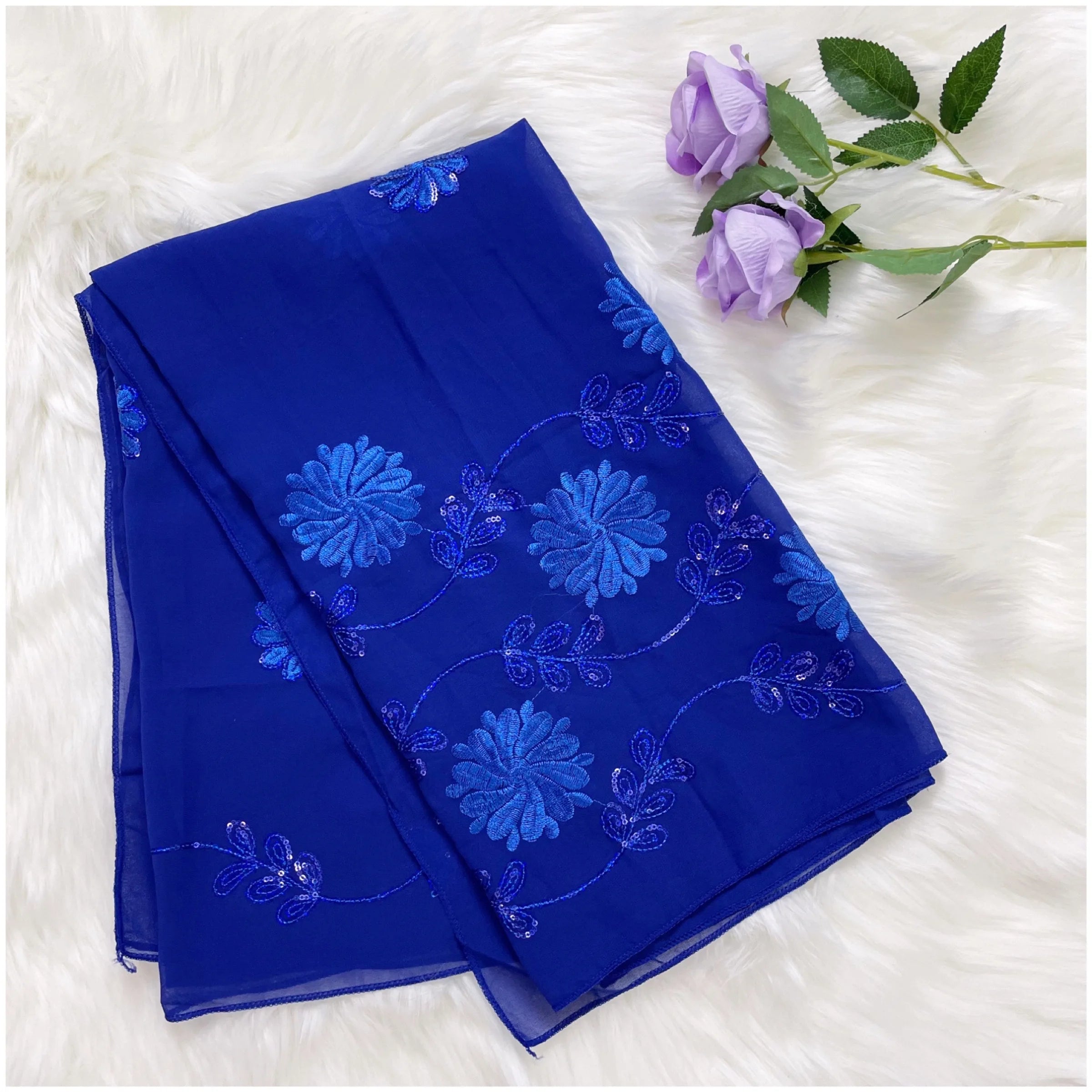 2023 Latest African Spring Women Scarf Chiffon Sequin Embroidered Ramadan Hijab Shawl Fashionable Casual Diamond  Headscarf
