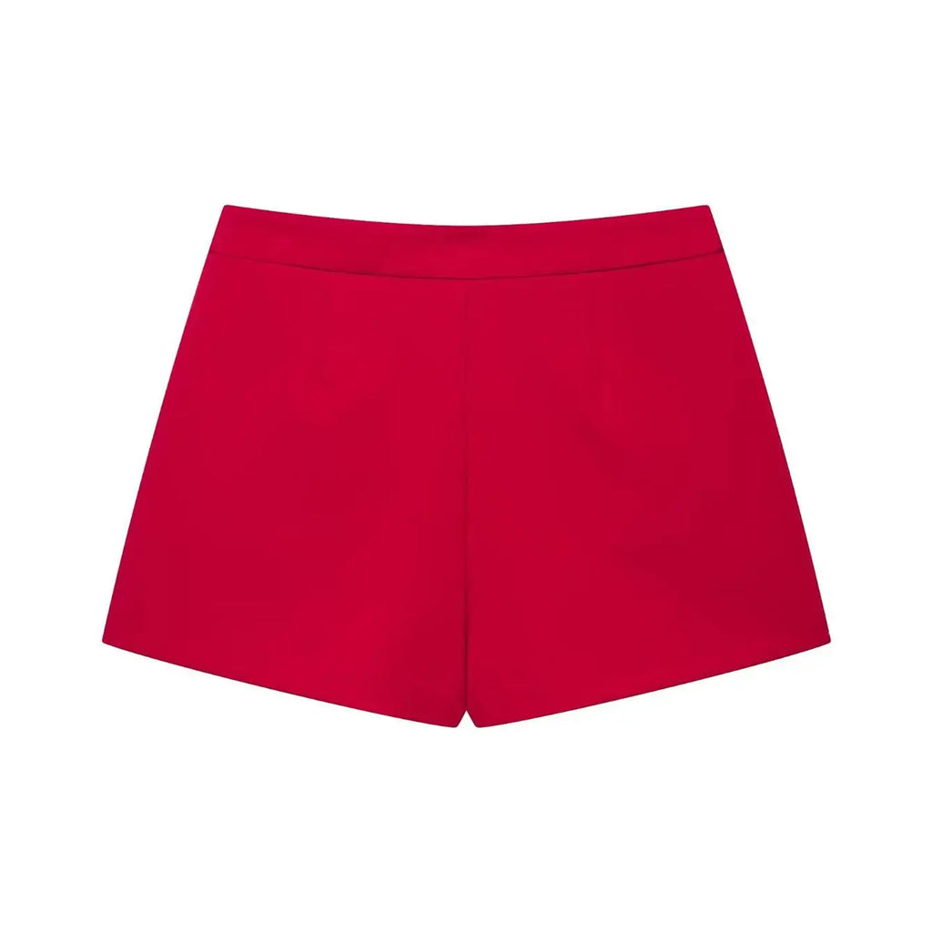 2026 Women Sweetheart Strap Top Mini Shorts Two Piece Set Summer Solid Color Ladies Office Daily Causal Commuter Short Set