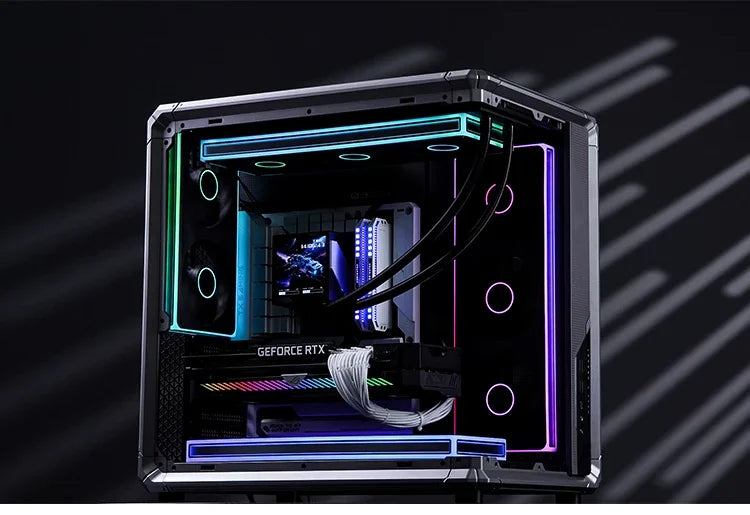 JONSBO ZE-120/240/360 120mm ARGB Case Fan, Infinity Mirror RGB, PWM Fan, MB Sync, Aluminum CD Pattern Hub Badge