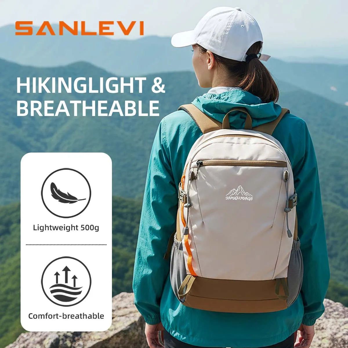 Lightweight Sports Commuting Outdoor Professional Waterproof Backpack Large Capacity Fashionable Mountaineering Bag Travel Hiking Backpack for Junior High School Students