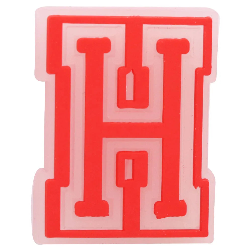 1PCS Cute Cartoon Kawaii Colorful Letter PVC Shoe Charms Grow On The Night Luminous Alphabet Sandals Shoes Decoration Kid Gft