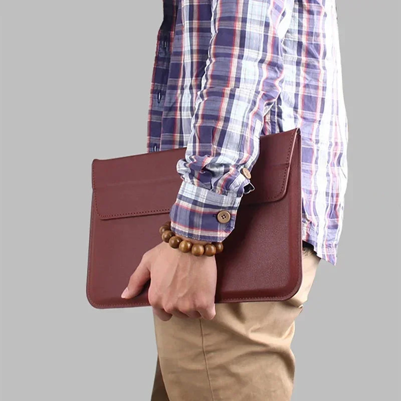 Crocodile Leather Flip Laptop Sleeve For Macbook Neo 13 2026 14 15 16 11 12 Inch HP Lenovo Notebook Pouch Unisex Envelope Sleeve
