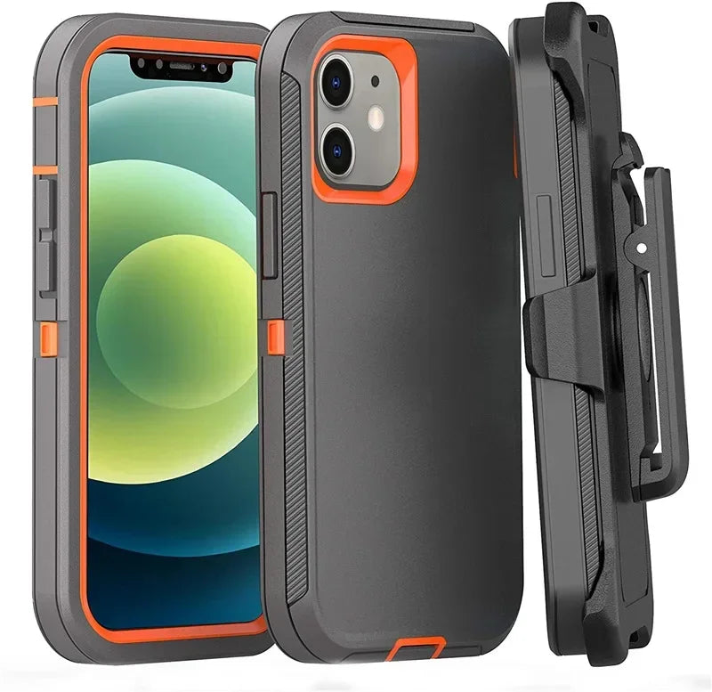 Shockproof Case for iPhone 16 15 14 13 12 11 ProMax Plus Military-Grade Heavy Duty Slim Silicone Cover Soft TPU Bumper 2-Pack