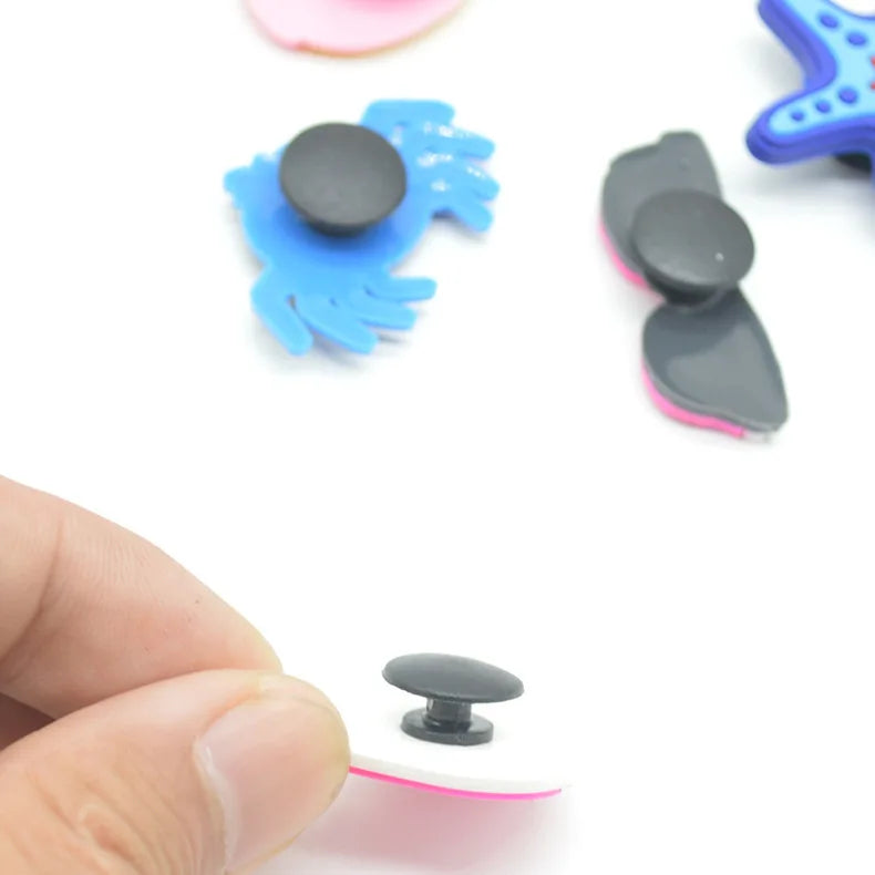 100Pcs Round Buckle Shoe Charms Croc DIY Accesseries Plastic Button For Hole Shoes Garden Shoe Diy Croc Fastener Accessories
