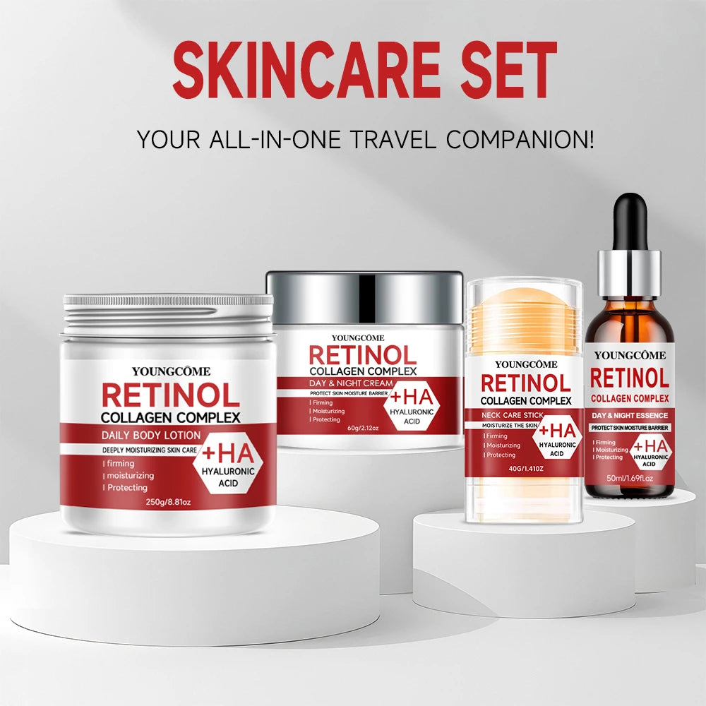 Collagen, Retinol & Hyaluronic Acid Cream - Anti-Aging Face Moisturizer for Face, Firming Skin Care Neck, Daily Moisturizer Face