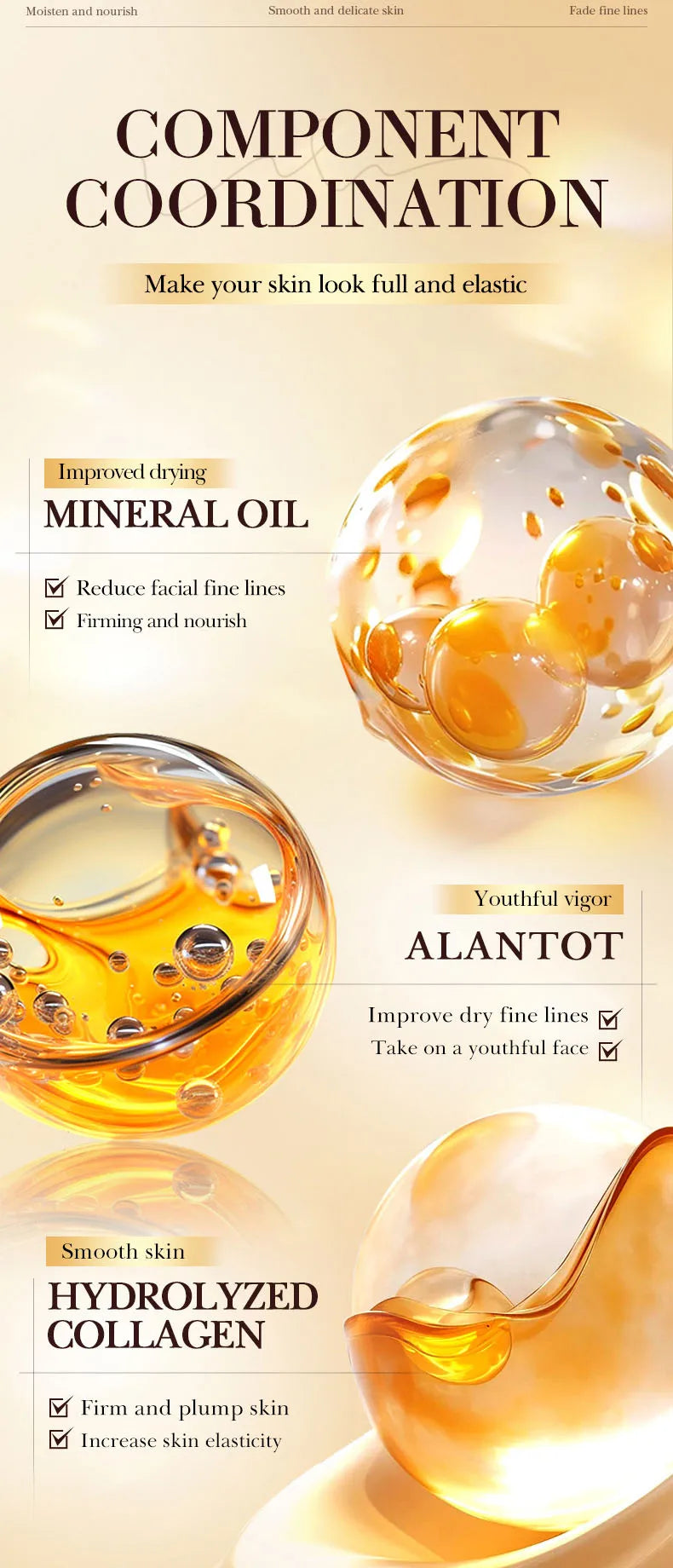 SADOER Yeast Collagen Anti Wrinkles Face Cream Moisturizing Anti-Aging Whitening Facial Cream For Face Skin Care Products