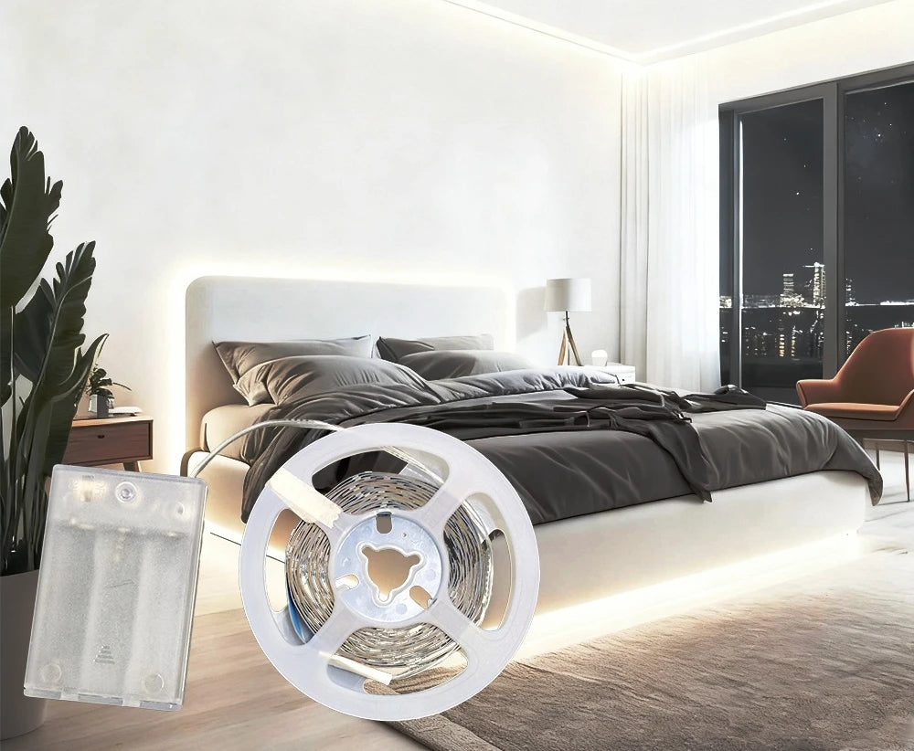 5V USB LED Strip Lights with Battery Box 1m‑10m High Brightness for Bedroom Kitchen Stairs Party