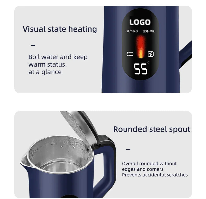 Electric Kettle Insulation Stainless Steel Automatic Power-off 3L Large-capacity Kettle