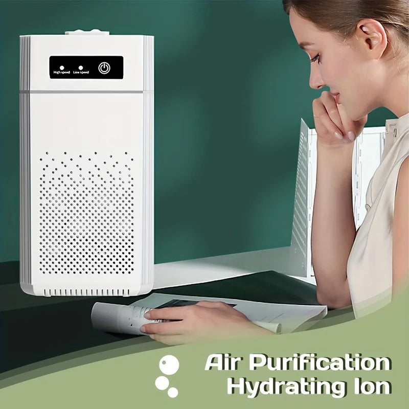 Portable Air Purifier Equipped with H13-Grade True HEPA Filter And Activated Carbon Filter, a Silent USB Air Purifier Capable