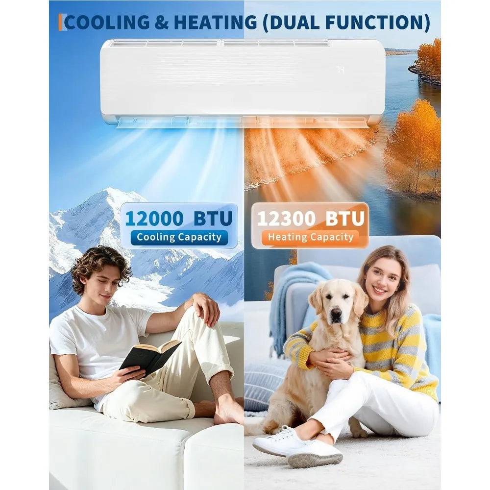 12000 BTU Mini Split Air Conditioner 19 SEER2 Ductless Inverter AC 230V Heat Pump Cools 750 Sq.Ft, Custom