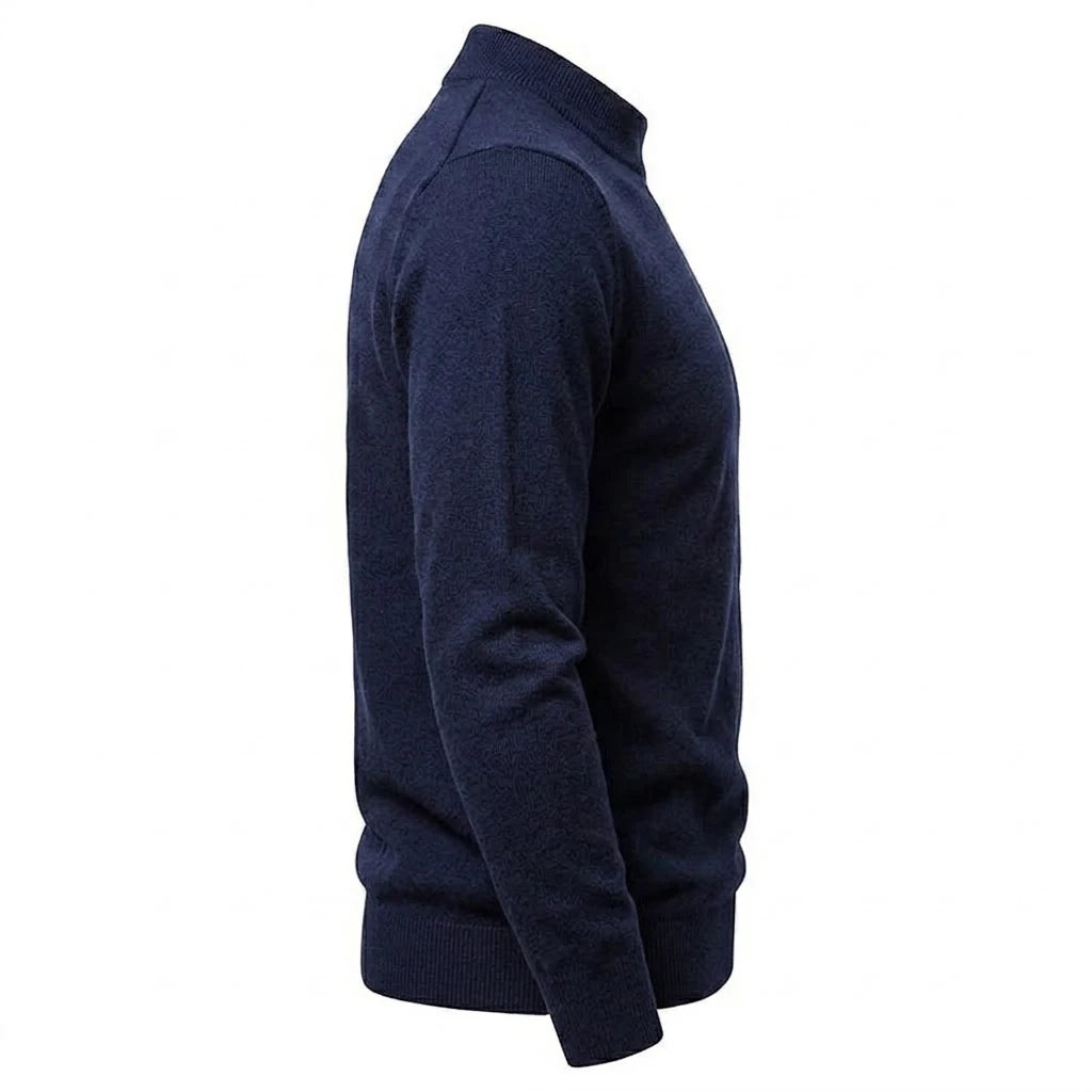 New Men's Mock Turtleneck Sweater Casual Long Sleeve Slim Fit Pullover Knitwear Solid Autumn Jumpers Warm Blouses for Winter