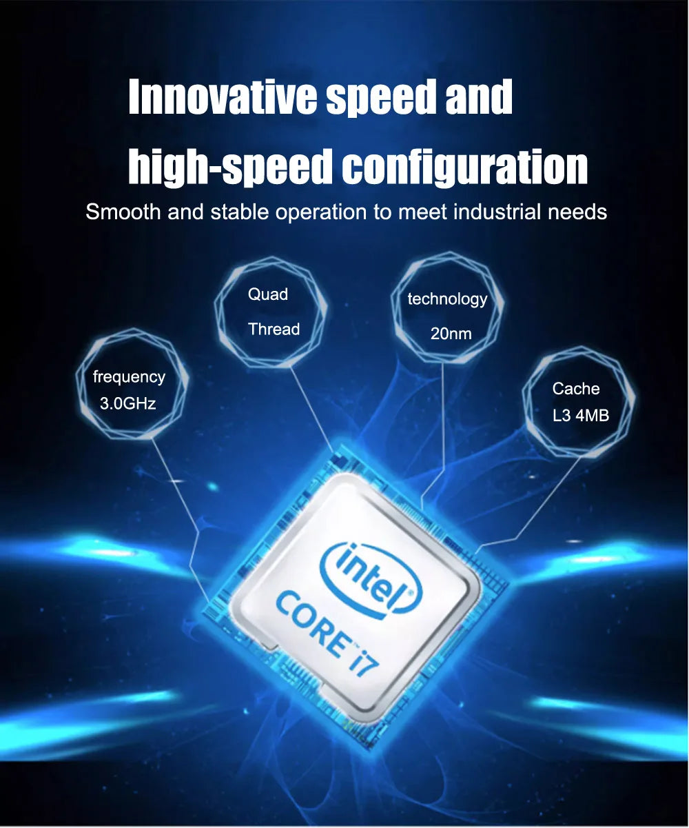 Intel 13th I7 1355U 2*COM Industrial Fanless Mini PC I7 1260P/1270P HD VGA LAN 32G DDR4 1TB NVMe Office Desktop Computer Nuc