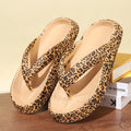 Summer Women Leopard Flip Flops Design Slippers Platform Clog Beach Sandals Casual Outdoor Slipper Indoor Shoes Couple 36-47