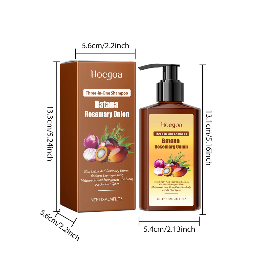 3in1 Batana Rosemary Shampoo Hair Growth Anti Loss Soothing Scalp Deep Cleansing Strengthen Hair Root Repair Nourishing Shampoo