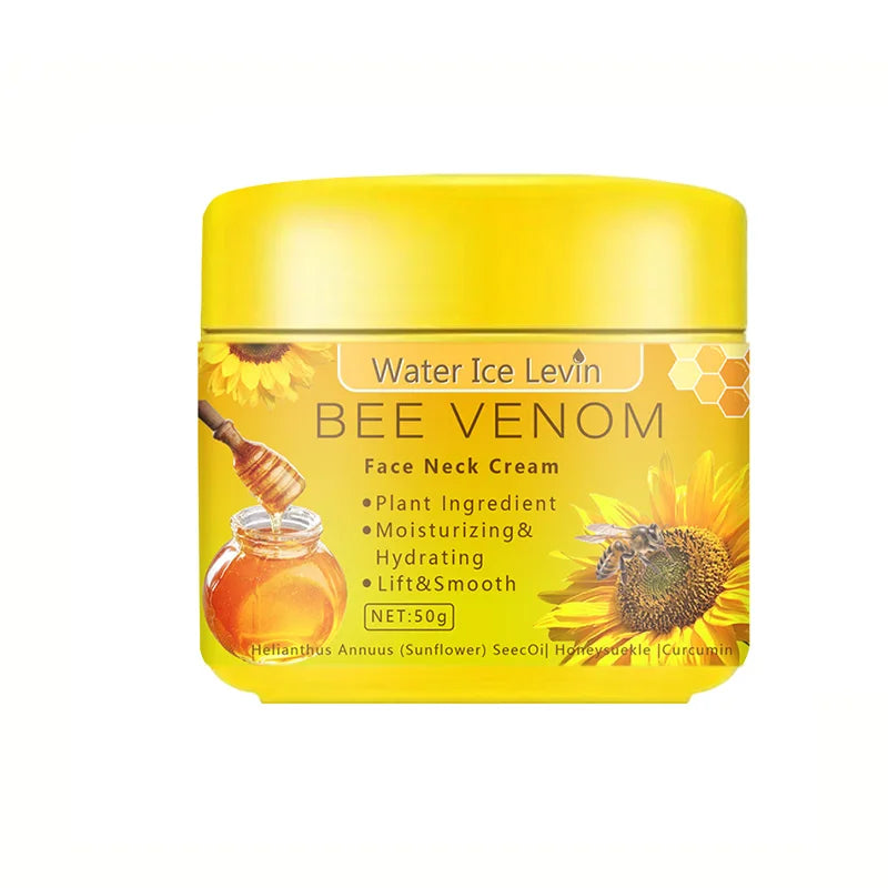 Bee Venom Neck Cream Moisturizing Sagging Improvement Reduce Fine Lines Damaged Skin Repair Facial Cream Nourishing Skin Care