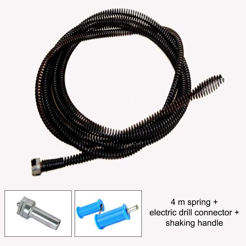 5M Pipe Dredging Tool Spring Pipe Sewer Pipe Unblocker Bathroom Kitchen Drain Cleaner Sinks Basin Pipeline Clogged Remover Tools