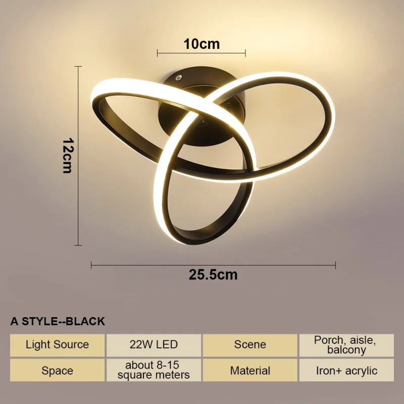 22W LED Ceiling Light Modern Ceiling Lamp Home Decoration Light Living Room Dining Room Bedroom Balcony  Aisle  Indoor Lighting