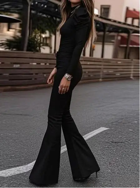 2025 Corduroy Trousers All Season Women Solid Button Fly Pocket Loungewear Slim Fit Ladies Flare Pants Streetwear Dropshipping