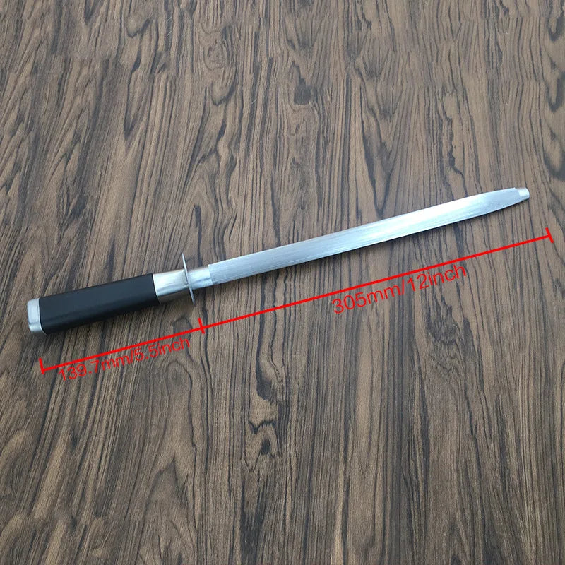 Diamond Sharpening Rod Tungsten Steel Carbon Steel  Kitchen Gadgets Slaughterhouse Butcher Ceramic Household Knife Sharpener
