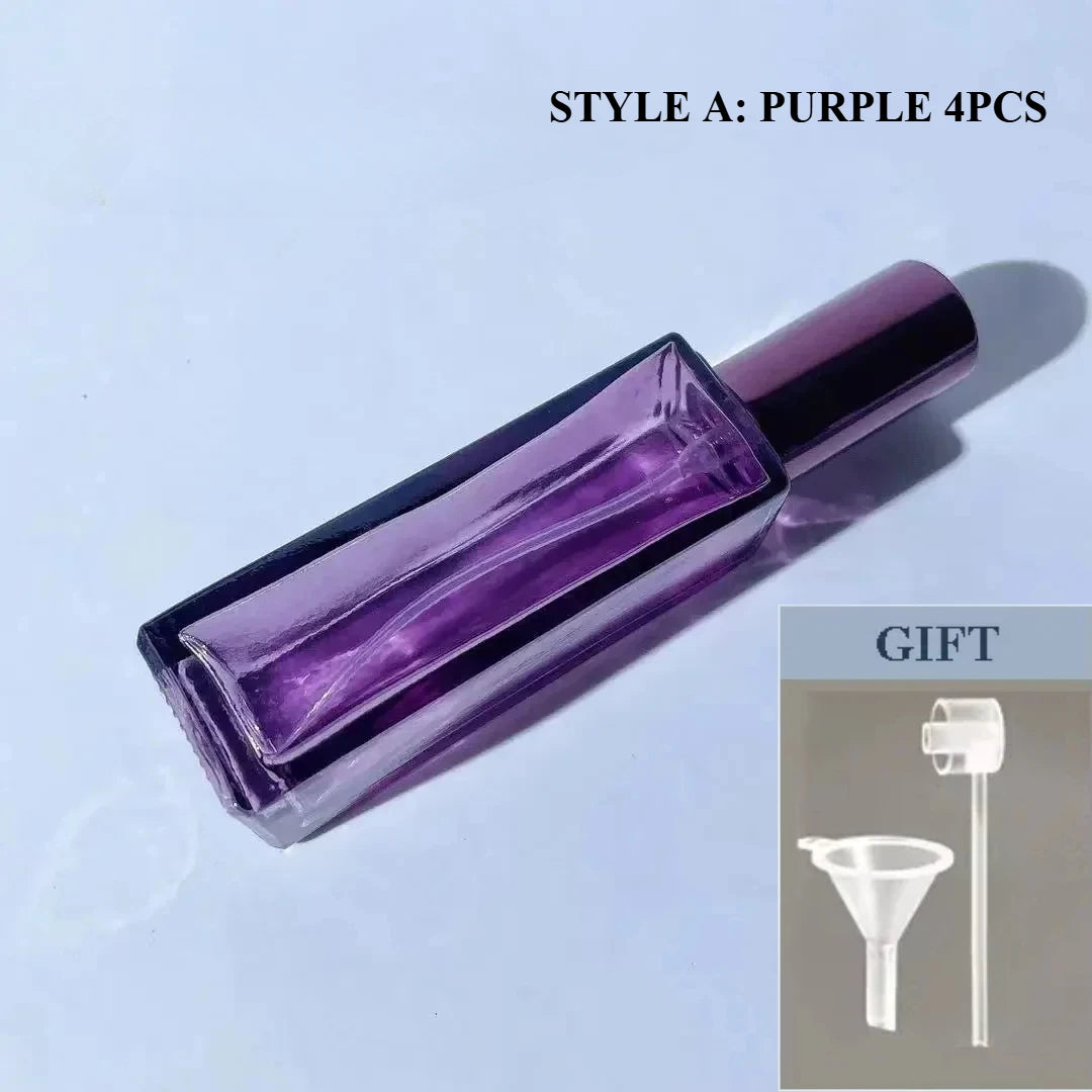 4PCS 10/20ml High Quality Perfume Spray Bottle Empty Glass Parfum Atomizer Travel Cosmetic Bottl Sample Vials Refillable Mini