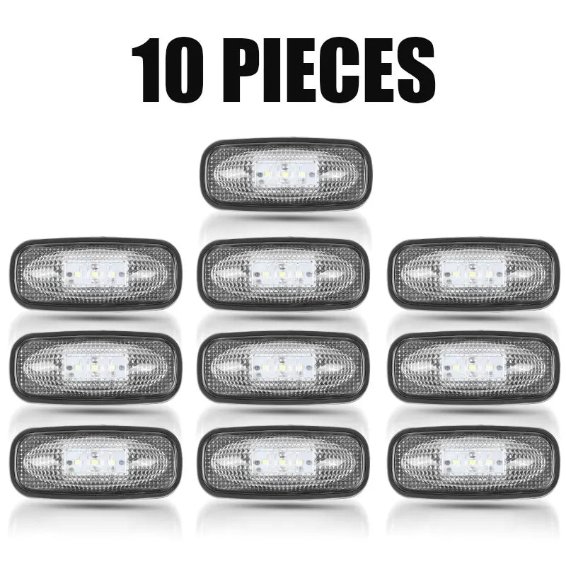 3led Truck Side Marker Light Adhesive Tape Turn Signal Lamp Rear Light Warning Stop Lamp Car Truck Trailer Tractor Lorry 12V 24V