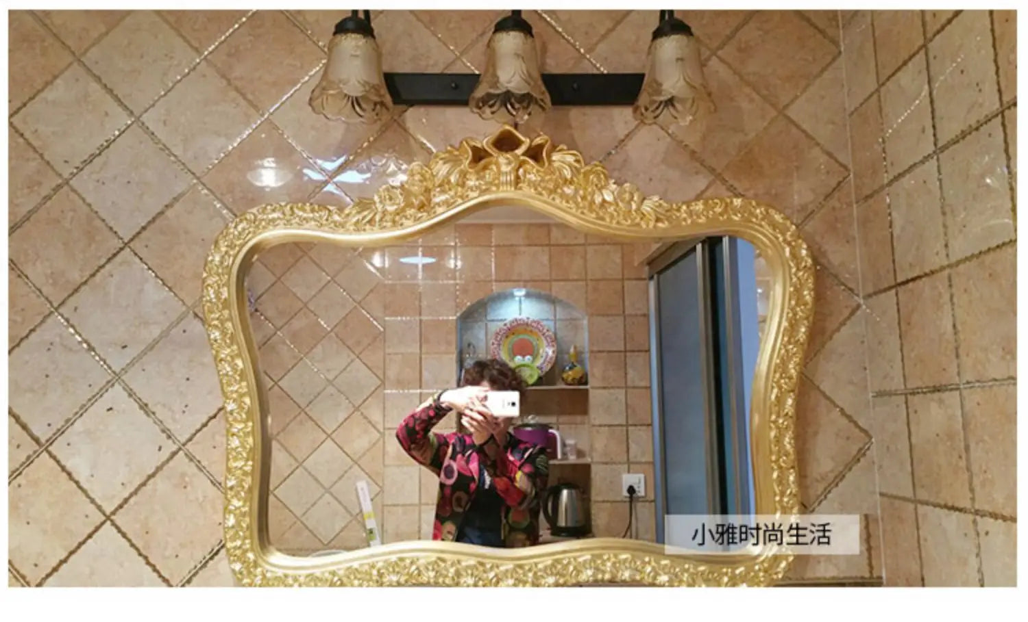Bathroom Vanity Mirror Wall Unique European Creative Aesthetic Save Space Mirror Modern Simple Espejo Pared House Decoration