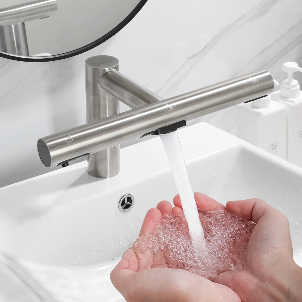 KEMAIDI Bathroom Faucets 3 in 1 Design Automatic Soap Dispenser Powerful Hand Washing Bathroom Hands Dryer Drying Machine Air