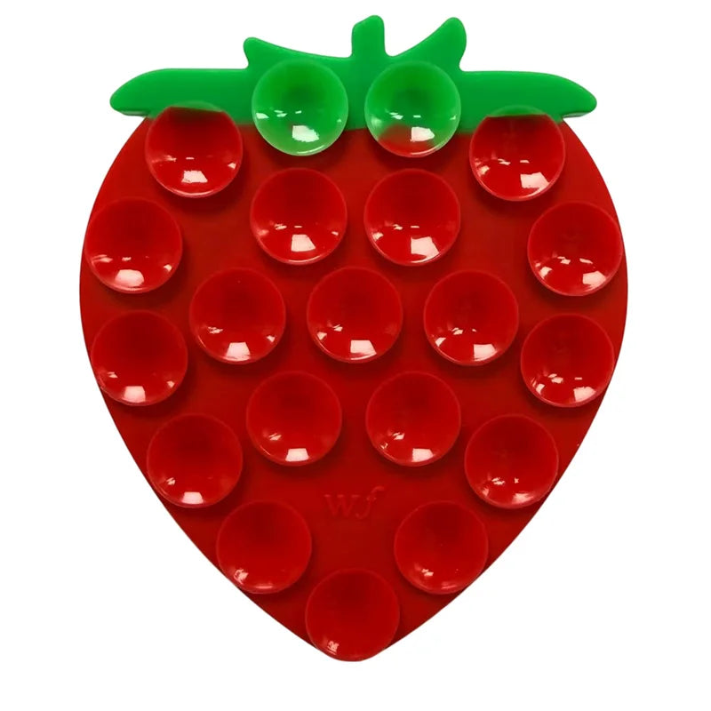 Wildflower Love sucker sucking disc strawberry Phone Case for iPhone 17 16 15 14 13 12 Pro Max Star suction cup Stickers Cover
