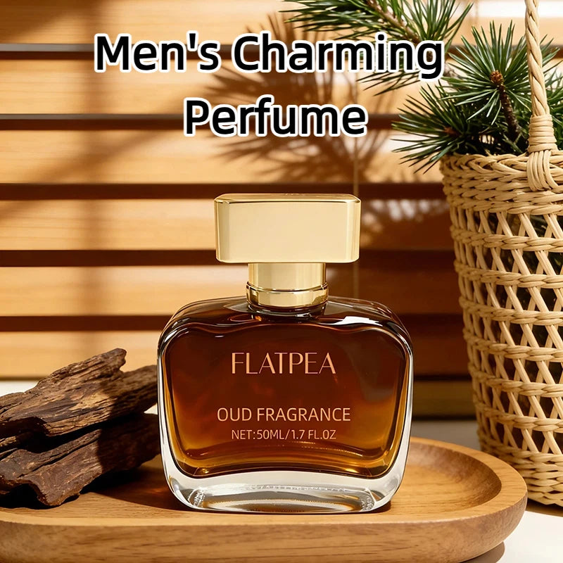 Arabian Men's Fragrance Long-lasting Sandalwood Scent Oriental Fragrance Luxury Charming Perfume Spray Woody Musk Cologne 50ml