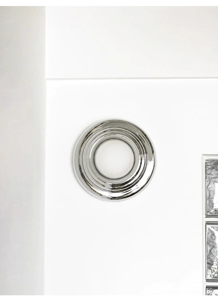 Modern Round wall light designer chrome lamp Minimalist Bedroom Sconce Balcony Hallway Living room Staircase Atmosphere Lights