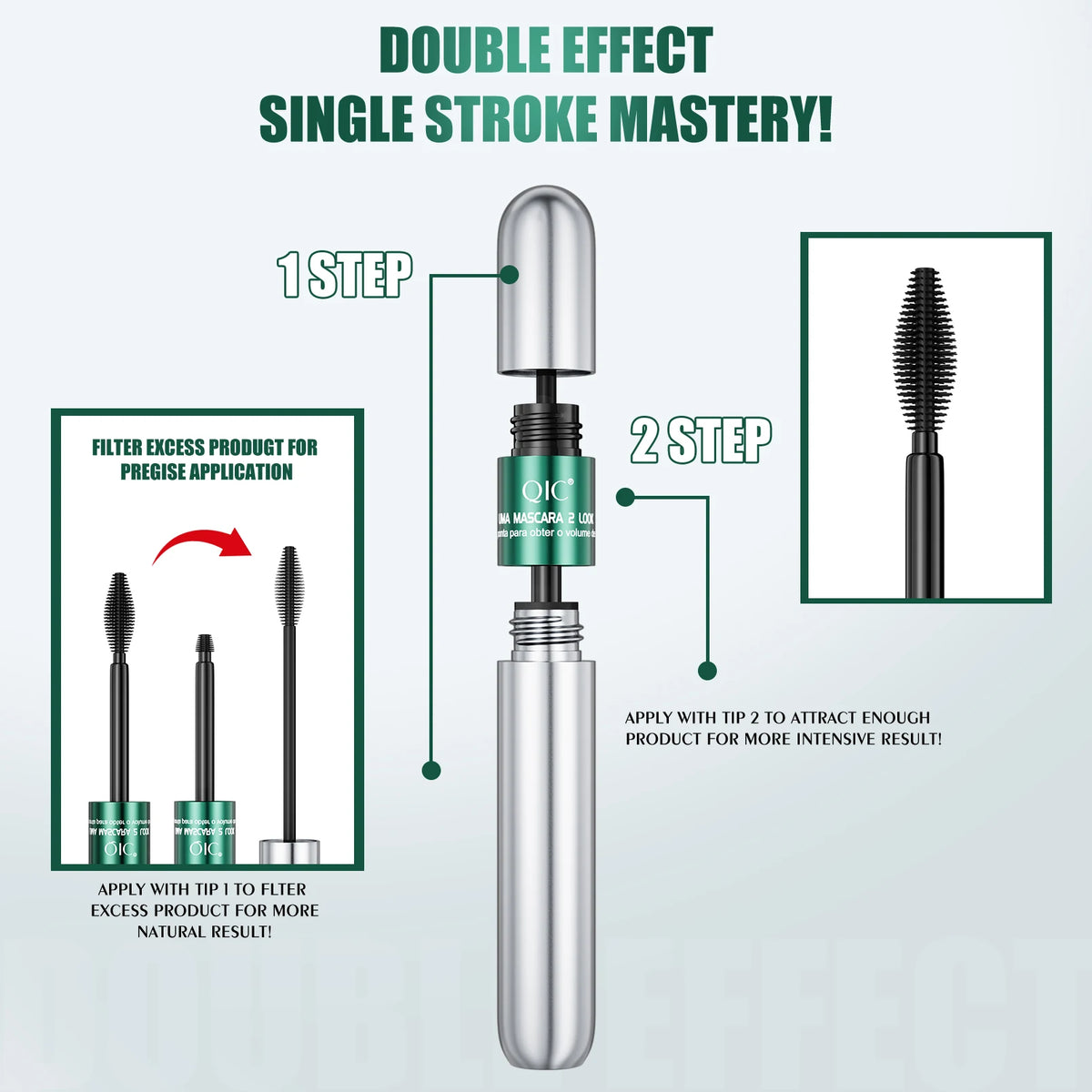 4D Black Mascara Thickening Lengthening Curling Waterproof Sweatproof Mascara For Beginners