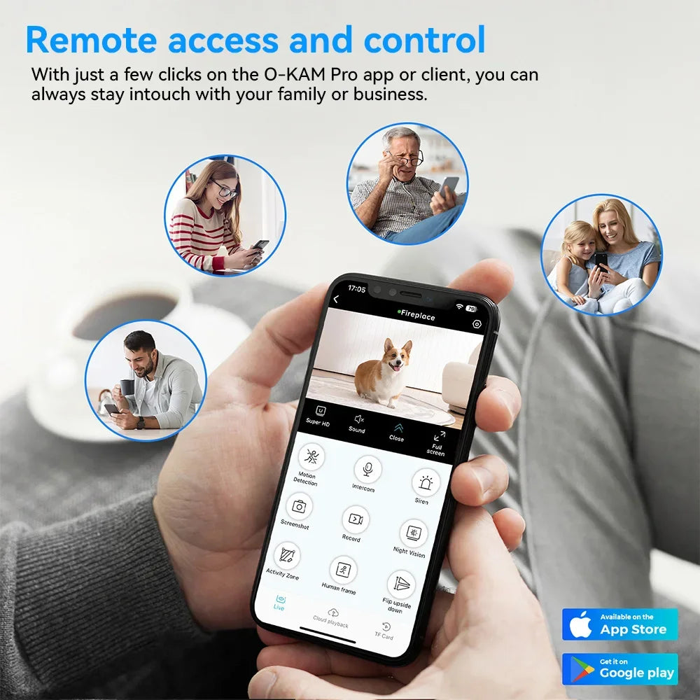 3MP WiFi Security Camera Indoor Smart IP Smart IP Camera with Motion Detection Night Vision Two-Way Audio Baby Monitor Supports