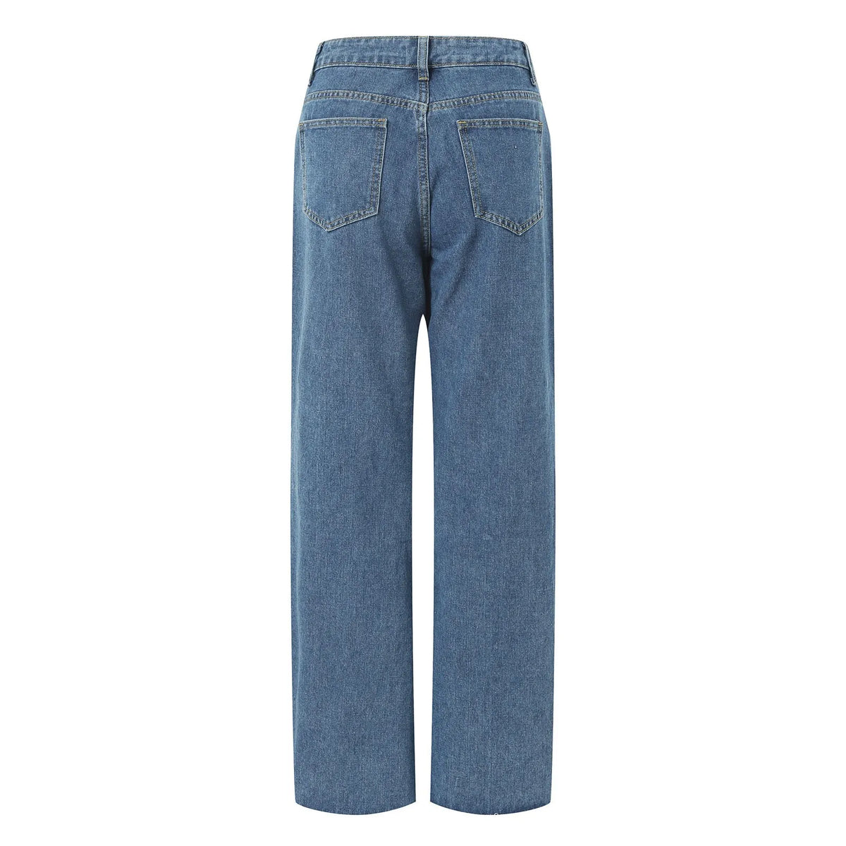Women 2025 New Nail Bead Jeans Temperament Commuting Straight Leg Pants With Rough Edges Washed Fashion Jeans Ubrania Damskie