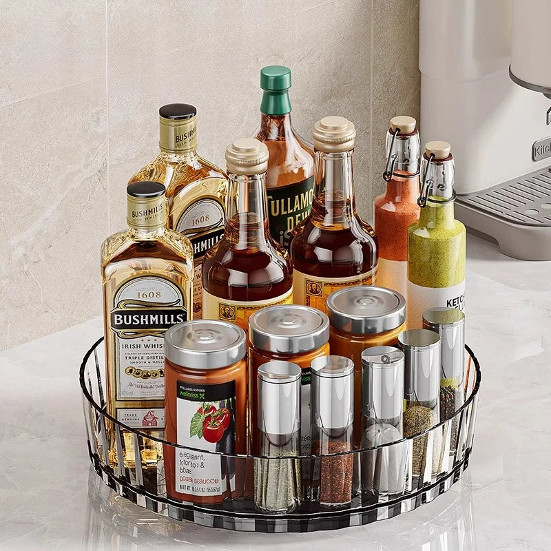 Rotating Kitchen Storage Rack Multi-Functional Desktop Organizer for Cosmetics And Seasonings Entrance Home Organization Box