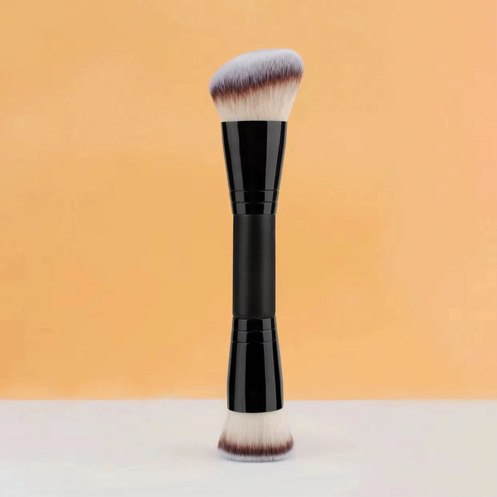Facial Makeup Brush, a Portable Double-Headed Multi-Functional Makeup Brush, Contour Brush, Loose Powder Brush, Blush Brush