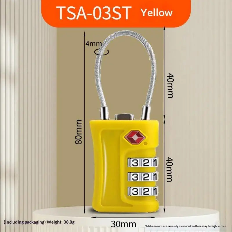 Travel TSA Customs Lock Password Changeable Lock 3 Digit Portable Zinc Alloy Suitcase Luggage Backpack