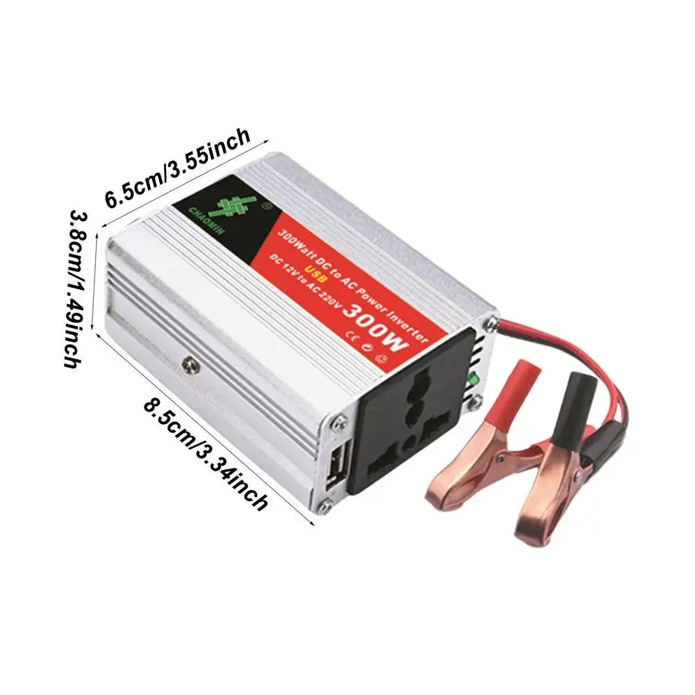 Pure Sine Wave Inverter DC 12v To AC 220V 300W Portable Power Bank Converter Solar Inverter Solar Power Inverter for Cars Trucks