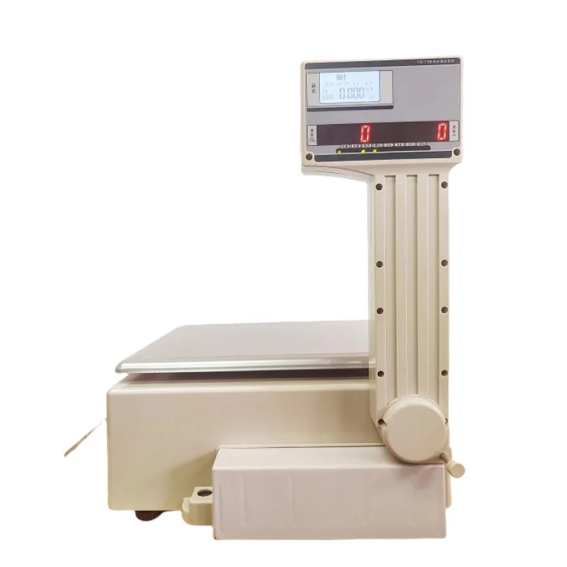 Weighing TM-F66 30kg AI Touch Screen Supermarket Label Scale Cash Register Hot Label Scale Weighing Scale