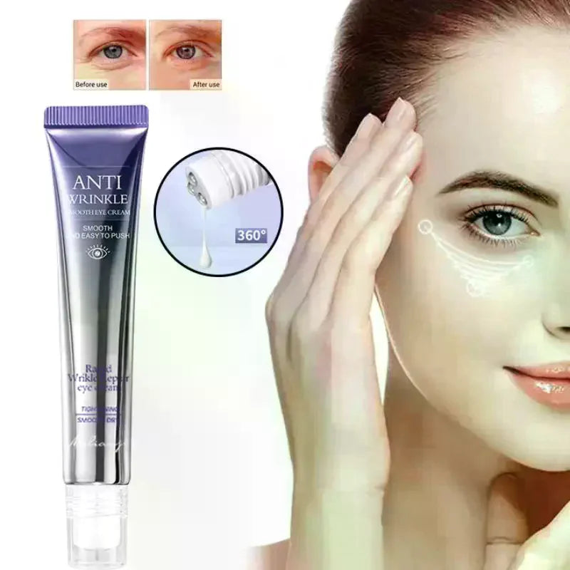 /YOV/Anti Wrinkle Anti Dark Circle Eye Cream Roller Massager Moisturizing Eye Bags Anti Aging Hyaluronic Acid Eye Skin Care